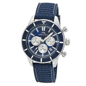NWT Authentic Porsamo Bleu Brandon Chronograph Quartz Blue Dial Men's Watch